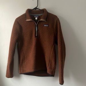 Patagonia S Brown Retro Pile 1/4 Zip